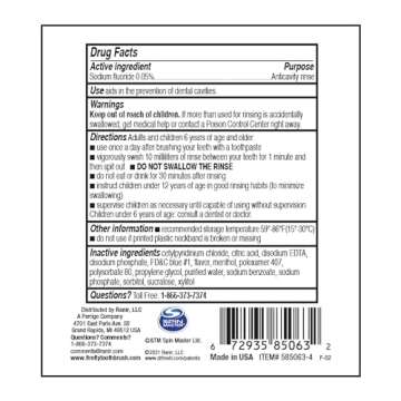 Firefly Kids Anti-Cavity Fluoride Rinse, Paw Patrol, Alcohol Free Formula, ADA Accepted, Helps Preve...