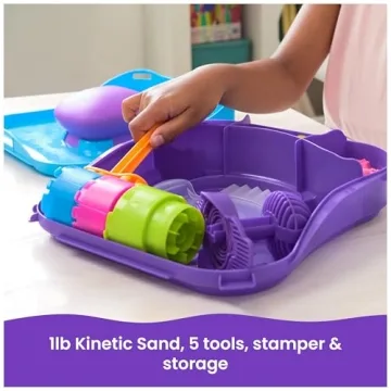 Kinetic Sand SquishMotion Set with Tools and Storage Case