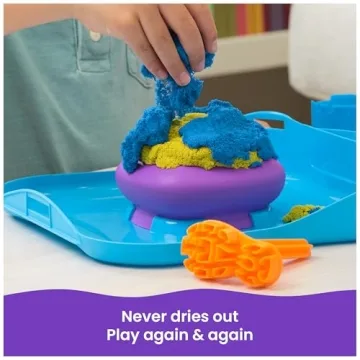 Kinetic Sand SquishMotion Set with Tools and Storage Case