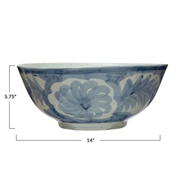 Stunning Hand Painted Stoneware Bowl for Your Home