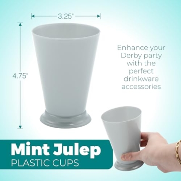 Mint Julep Plastic Cups 12 Pack for Derby Party