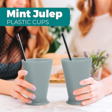 Mint Julep Plastic Cups 12 Pack for Derby Party