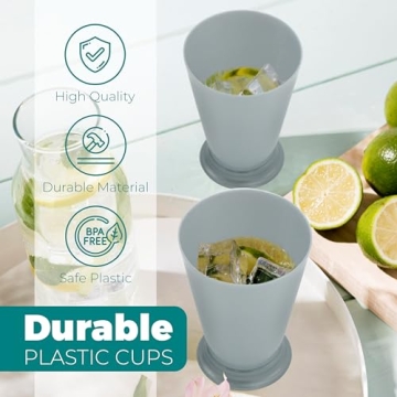 Mint Julep Plastic Cups 12 Pack for Derby Party