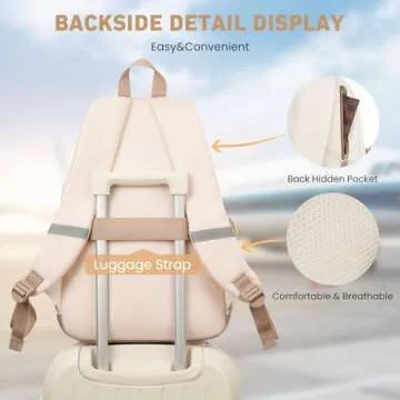 WINDARS Stylish Backpack for Teens with USB Charging