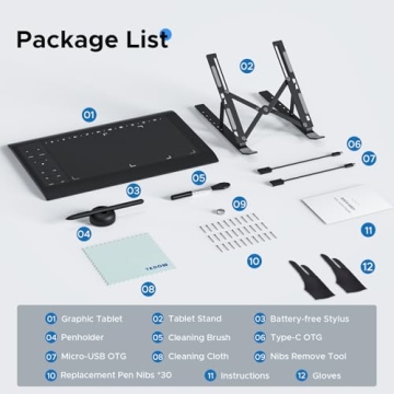 TeinenRon Graphics Tablet 10x6 Inch for Art & Design