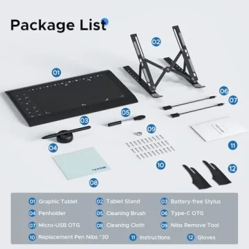 TeinenRon Graphics Tablet 10x6 Inch for Art & Design