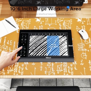 TeinenRon Graphics Tablet 10x6 Inch for Art & Design