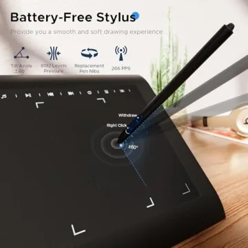 TeinenRon Graphics Tablet 10x6 Inch for Art & Design