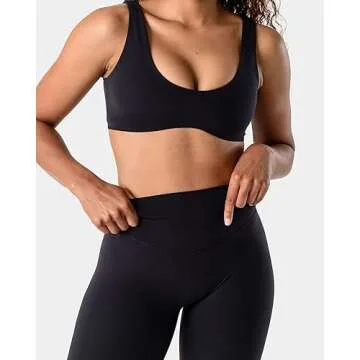 Kamo Fitness Featherlite Enhance 27" Hidden Scrunch No Front Seam Workout Leggings for Women, Butt Lifting -Tummy Control Compression Workout Gym Yoga Pants, High Waist & Buttery Soft (Black, S)