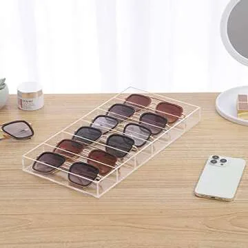 Premium Acrylic 6 Slot Sunglasses Display Organizer