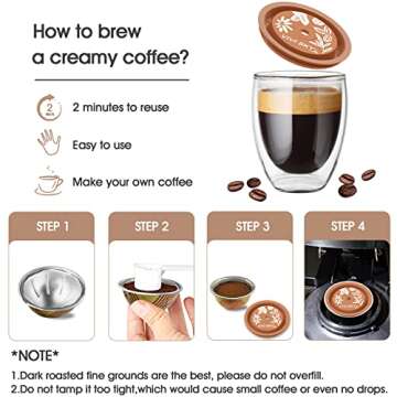 VIVI SKY Reusable Capsule Lids for Nespresso Vertuoline