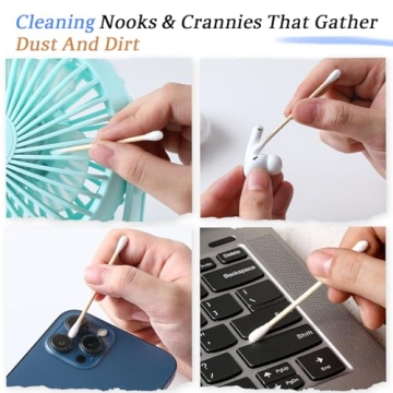 Bamboo Cotton Swabs 700 Count Eco-Friendly Holder