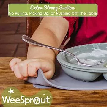 WeeSprout Silicone Suction Placemats for Easy Cleanup