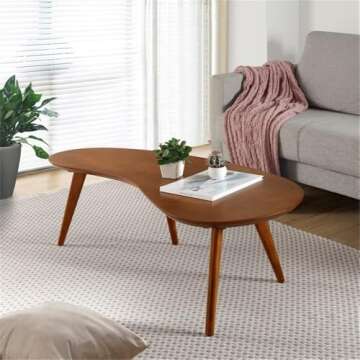 Mid Century Modern Solid Wood Coffee Table for Stylish Homes