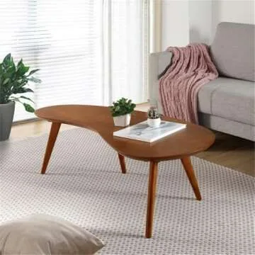 Mid Century Modern Solid Wood Coffee Table for Stylish Homes