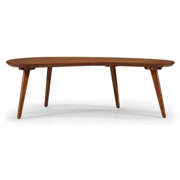 Mid Century Modern Solid Wood Coffee Table for Stylish Homes