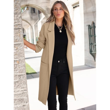 ANRABESS Women Cardigan Thick Knit Oversized Blazer