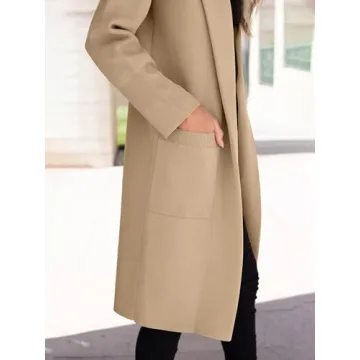 ANRABESS Women Cardigan Thick Knit Oversized Blazer