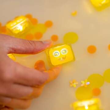 Glo Pals Fine Motor Tools Sensory Play Pack Bundle with Pick-Up Pals Sensory Tools, Yellow Alex Light-Up Cubes, & Under The Sea Fun Fillers (Fun in The Sun)