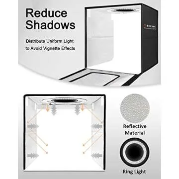 DUCLUS Light Box Photography Studio with Dimmable LED Lights