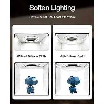 DUCLUS Light Box Photography Studio with Dimmable LED Lights