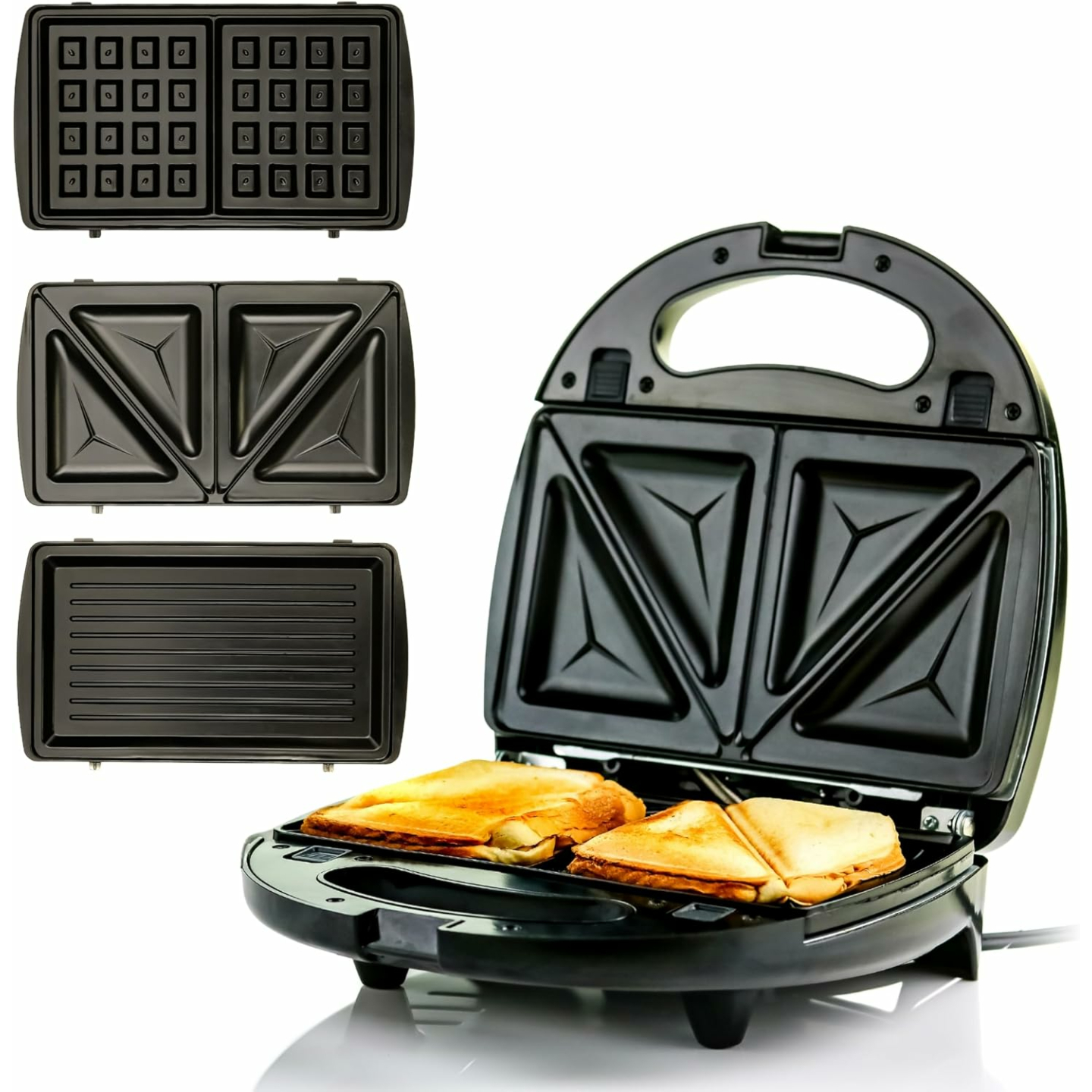 OVENTE Electric Sandwich Maker - 3 in 1 Meals Made Easy