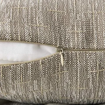 MIULEE Decorative Burlap Linen Throw Pillow Covers 18x18
