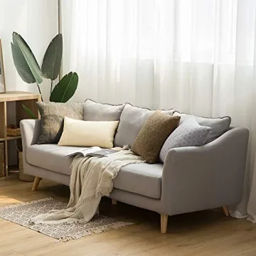 MIULEE Decorative Burlap Linen Throw Pillow Covers 18x18