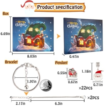 Christmas Advent Calendar Jewelry Kits for Girls 2025