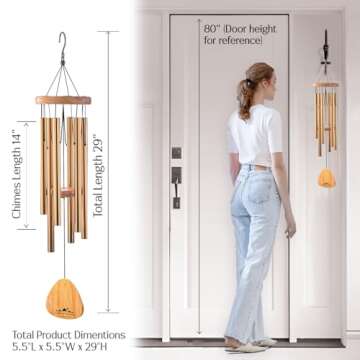 Memorial Wind Chimes – 29" Bronze Deep Tone for Loss