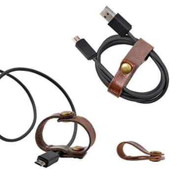 20 Leather Cable Straps for Organized Travel and Home