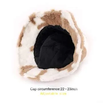 JILANI HANDICRAFT - Winter Plush Bucket Hat Women Men Warm Hats