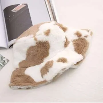 JILANI HANDICRAFT - Winter Plush Bucket Hat Women Men Warm Hats