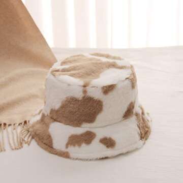 JILANI HANDICRAFT - Winter Plush Bucket Hat Women Men Warm Hats