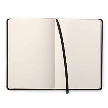 Rhodia #118669 Webnotebook - 5.5 x 8.25 inches, Black Cover, Blank Pages
