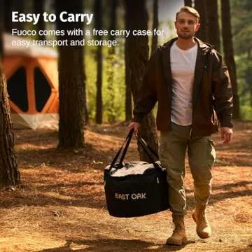 EAST OAK 21'' Smokeless Fire Pit for Outdoor Enjoyment