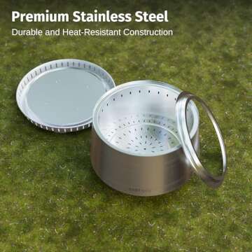 EAST OAK 21'' Smokeless Fire Pit for Outdoor Enjoyment