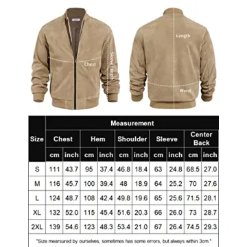 Stylish COOFANDY Faux Suede Bomber Jacket for Men