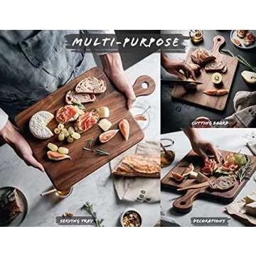 Befano Luxury Black Walnut Cutting Board for Kitchen