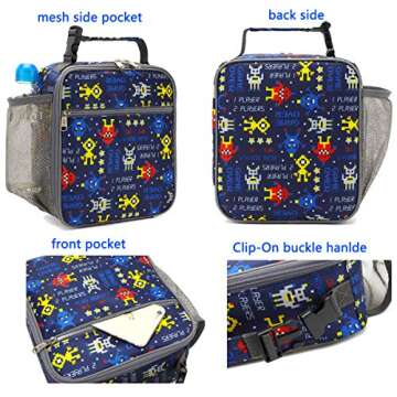 FlowFly Kids Lunch Box Insulated Soft Bag for School