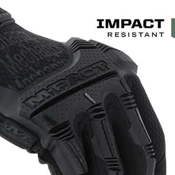 Mechanix Wear: M-Pact Covert Tactical Gloves with Secure Fit, Touchscreen Capable Safety Gloves for Men, Work Gloves with Impact Protection and Vibration Absorption (Black, Large)
