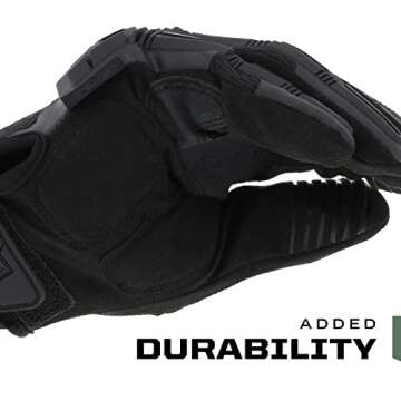 Mechanix Wear: M-Pact Covert Tactical Gloves with Secure Fit, Touchscreen Capable Safety Gloves for Men, Work Gloves with Impact Protection and Vibration Absorption (Black, Large)