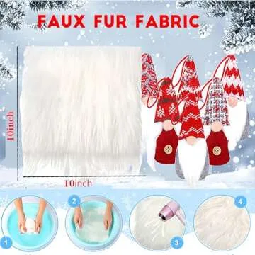 Soft & Fluffy White Faux Fur Fabric for Crafts and Decorations