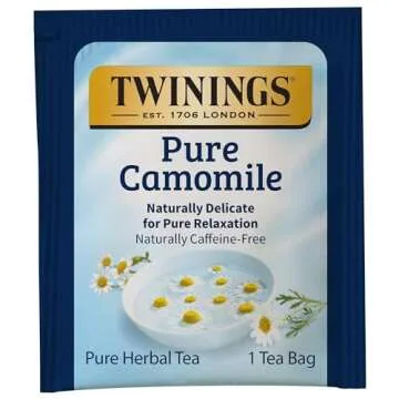 Twinings Pure Camomile Herbal Tea, Individually Wrapped, 120 Bags