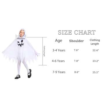 IBQ Kids Halloween Ghost Costume with Candy Bag & Socks