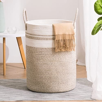 YOUDENOVA Woven Rope Laundry Hamper - 58L Eco-friendly Storage Solution for Home