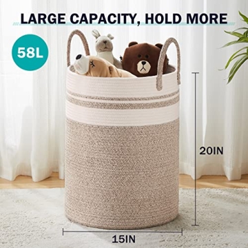 Stylish YOUDENOVA Tall Hamper for Laundry and Storage