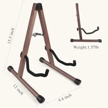 Stylish Wooden Guitar Stand for Acoustic Guitars