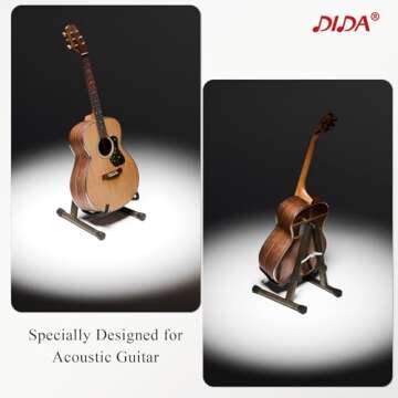 Stylish Wooden Guitar Stand for Acoustic Guitars