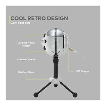 Blue Snowball USB Mic Bundle with Boom Arm and Pop Filter